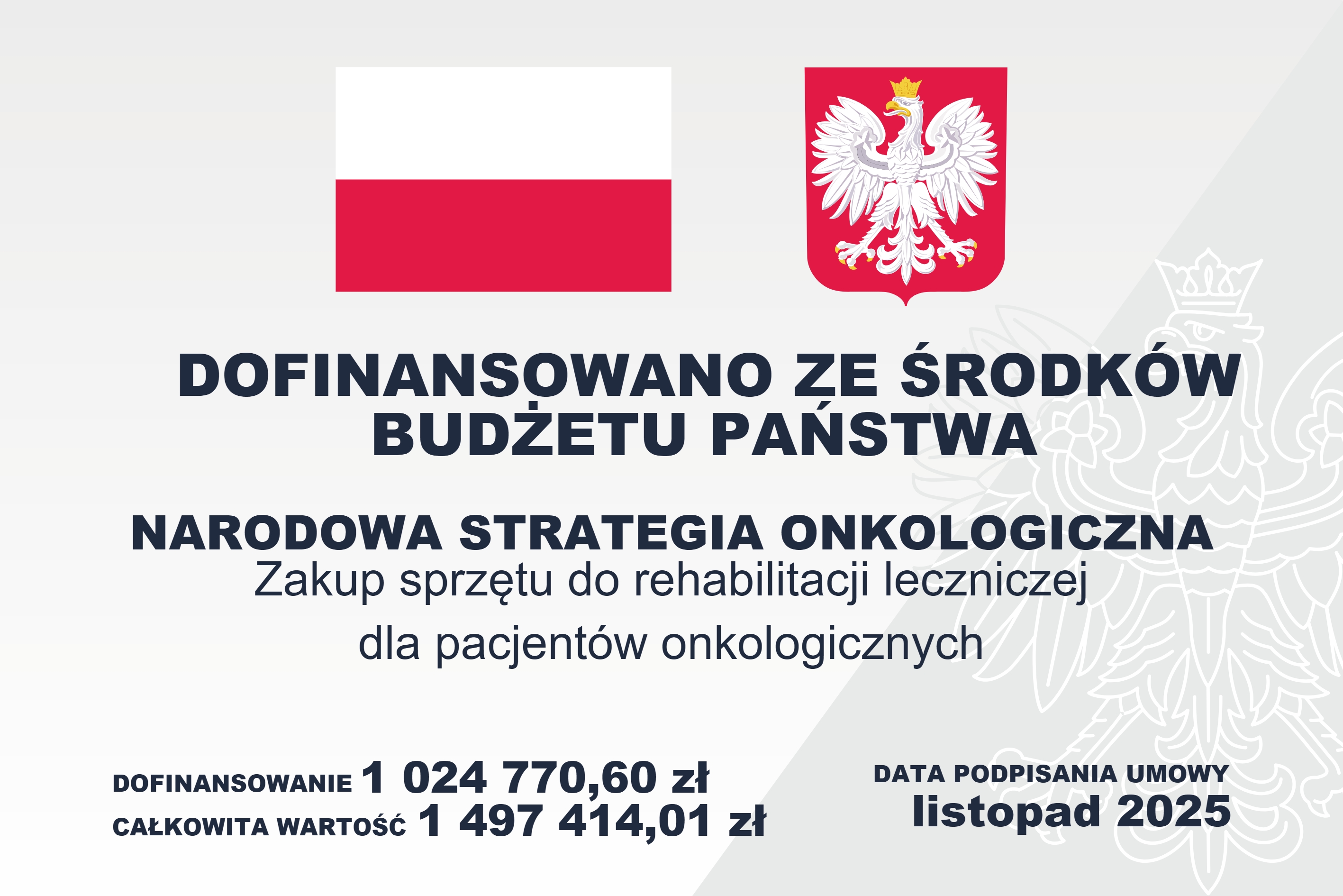 Zdjęcie do wiadomości Zakup sprzętu do rehabilitacji leczniczej dla pacjentów onkologicznych